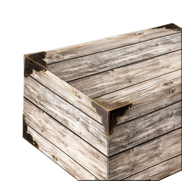 FUXXER® - 10x Antik Möbel Ecken | Beschläge für Kisten Boxen Möbel Regal Tisch | Messing Antik Optik