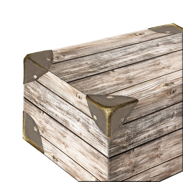FUXXER® - 12x Antik Möbel Ecken, abgerundet | für Kisten Boxen Möbel Regal Tisch | inkl. Schrauben