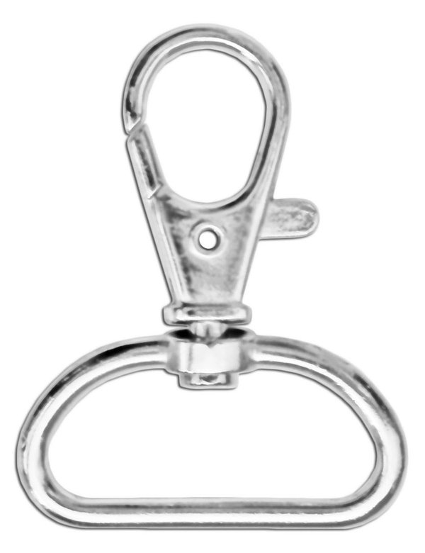 FUXXER® -20x Schlüssel-Band Lanyard DIY Ringe Haken | 26 mm x 39 mm, 20er Set